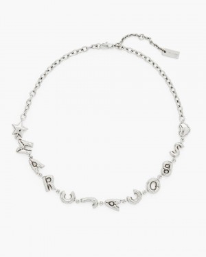 Colliers Marc Jacobs Marc Jacobs Balloon Necklace Femme Argent Clair | 460NVYXLO