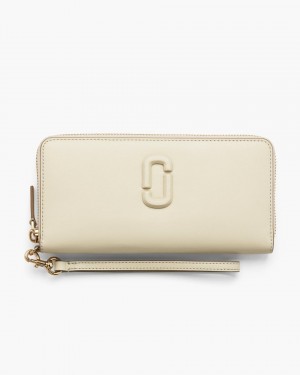 Grands Portefeuilles Marc Jacobs The Covered J Marc Continental Wallet Femme Blanche | 823CAIJKH