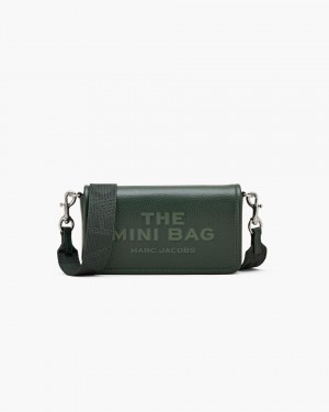Grands Portefeuilles Marc Jacobs The Leather Mini Bag Femme Vert Foncé | 760IPVEOY