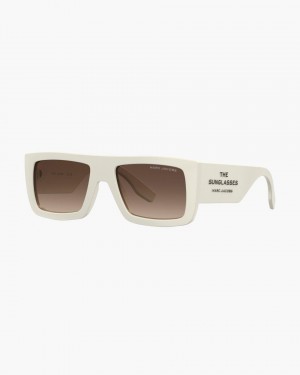 Lunette de Soleil Marc Jacobs The Square Sunglasses Femme Blanche | 031WOYFZD