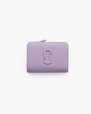 Petits Portefeuilles Marc Jacobs The Covered J Marc Mini Compact Wallet Femme Violette | 216BJVDOX