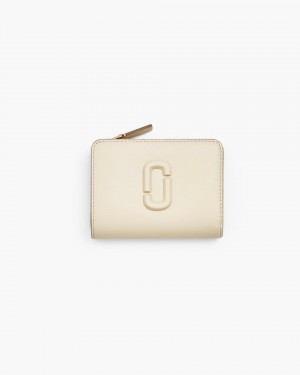 Petits Portefeuilles Marc Jacobs The Covered J Marc Mini Compact Wallet Femme Blanche | 217KJFDZN