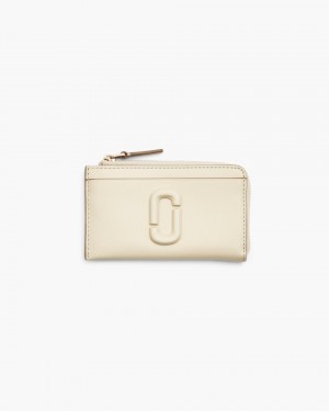 Petits Portefeuilles Marc Jacobs The Covered J Marc Top Zip Multi Wallet Femme Blanche | 168HUOGRF