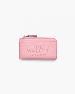 Petits Portefeuilles Marc Jacobs The Leather Top Zip Multi Wallet Femme Rose | 287CAEIYM