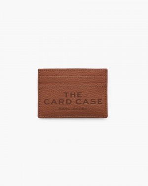 Petits Portefeuilles Marc Jacobs The Leather Card Case Femme Argan Oil | 327QAJSWH