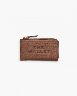 Petits Portefeuilles Marc Jacobs The Leather Top Zip Multi Wallet Femme Argan Oil | 520SHDUWT