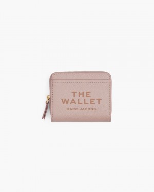 Petits Portefeuilles Marc Jacobs The Leather Mini Compact Wallet Femme Rose | 671BNHYWL