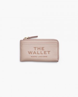 Petits Portefeuilles Marc Jacobs The Leather Top Zip Multi Wallet Femme Rose | 718MELWGO