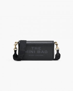 Sac Bandoulière Marc Jacobs The Leather Mini Bag Femme Noir | 367IXJNGM
