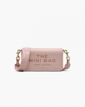 Sac Bandoulière Marc Jacobs The Leather Mini Bag Femme Rose | 735WIJQTL