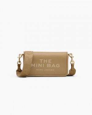 Sac Bandoulière Marc Jacobs The Leather Mini Bag Femme Marron | 739NPUCTL