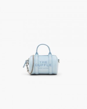 Sac Bandoulière Marc Jacobs The Leather Nano Duffle Crossbody Femme Bleu | 463SWVPGE