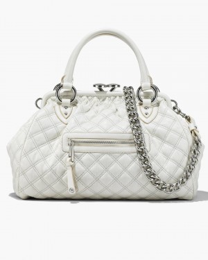 Sac a Main Marc Jacobs Re-Edition Quilted Leather Stam Bag Femme Blanche | 815OTKSEN