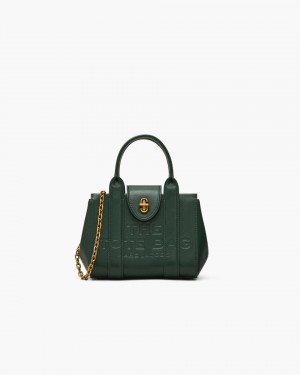 Sac a Main Marc Jacobs The Turnlock Crossbody Tote Bag Femme Vert Foncé | 960BIOLSX