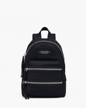 Sacs à Dos Marc Jacobs The Biker Nylon Medium Backpack Femme Noir | 982UIBRQX