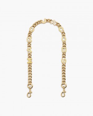 Sangle De Sac Marc Jacobs The Logo Chain Shoulder Strap Femme Doré | 956RACQKU