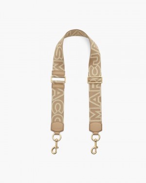 Sangle De Sac Marc Jacobs The Outline Logo Webbing Strap Femme Marron | 140NDVFAB