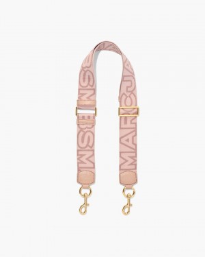 Sangle De Sac Marc Jacobs The Outline Logo Webbing Strap Femme Rose Multicolore | 176PEYFXB