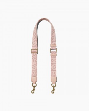 Sangle De Sac Marc Jacobs The Thin Outline Logo Webbing Strap Femme Rose Multicolore | 825OLWEXZ