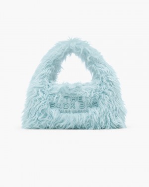 The Sack Bag Marc Jacobs The Faux Fur Mini Sack Bag Femme Bleu | 859XWCONL