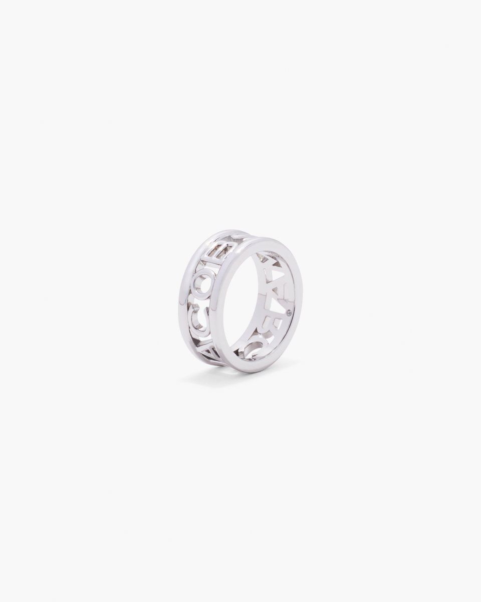 Bagues Marc Jacobs The Monogram Ring Femme Argent | 547RCJXOH
