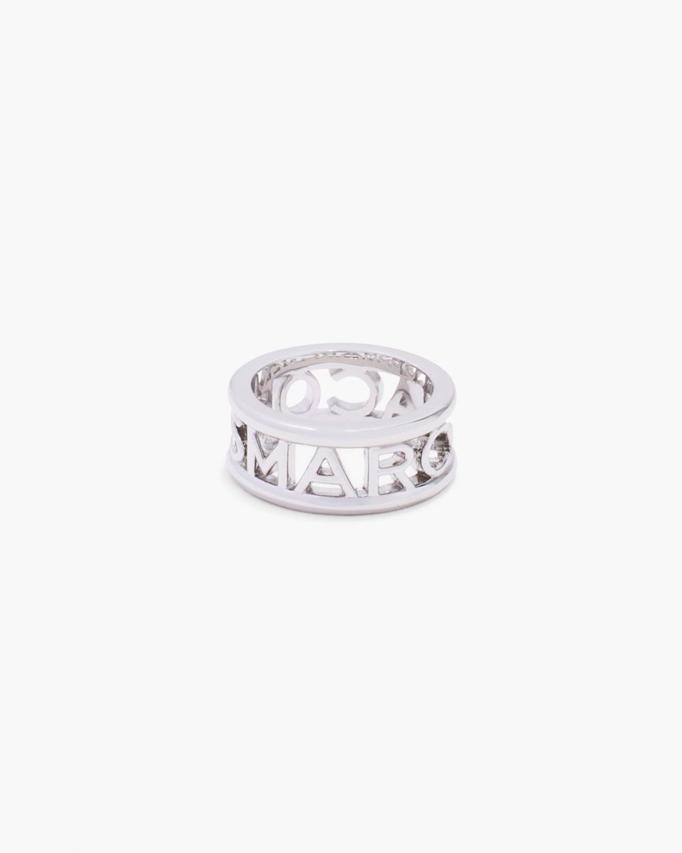 Bagues Marc Jacobs The Monogram Ring Femme Argent | 547RCJXOH