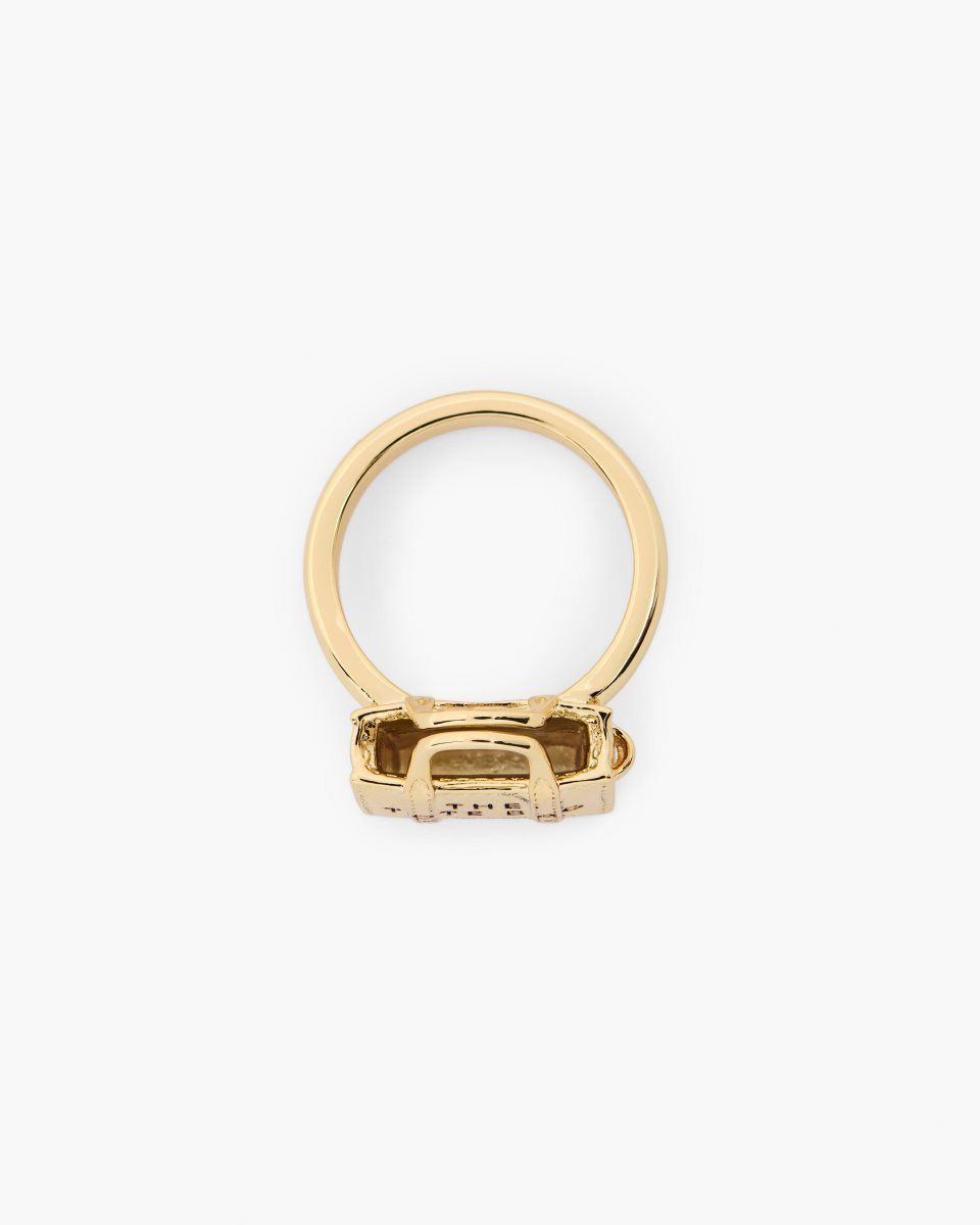 Bagues Marc Jacobs The Tote Bag Ring Femme Doré Clair | 917KQIJXU