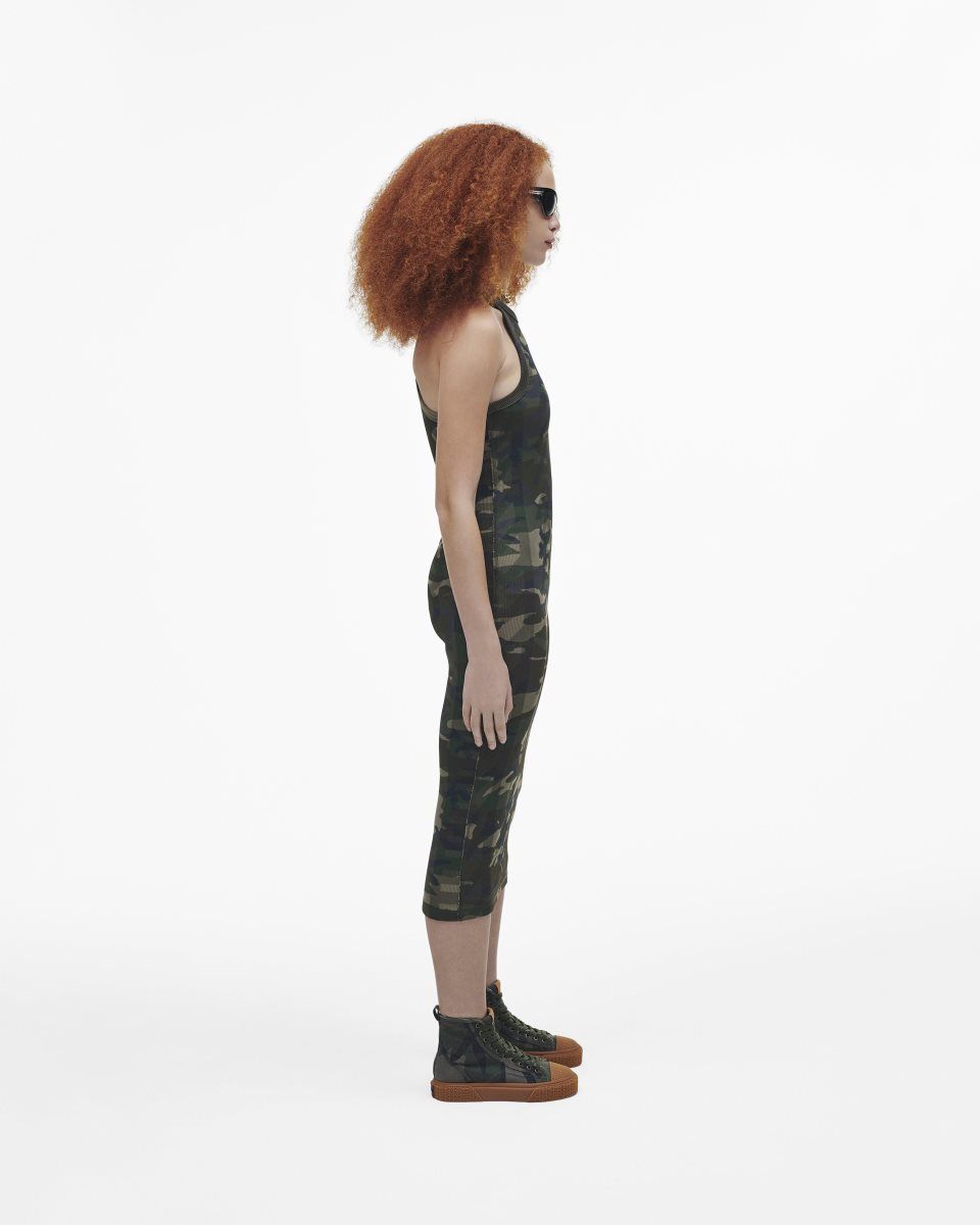 Basket Marc Jacobs The Camo Jacquard High Top Sneaker Femme Camouflage Multicolore | 648UGVIOD