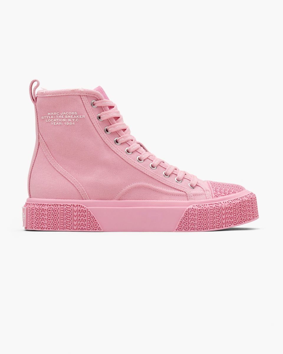 Basket Marc Jacobs The High Top Sneaker Femme Rose | 489KZYIBW