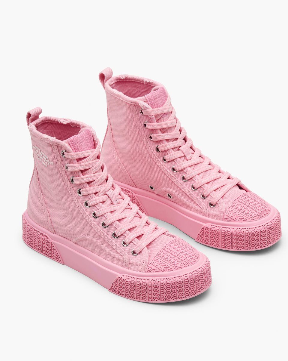 Basket Marc Jacobs The High Top Sneaker Femme Rose | 489KZYIBW