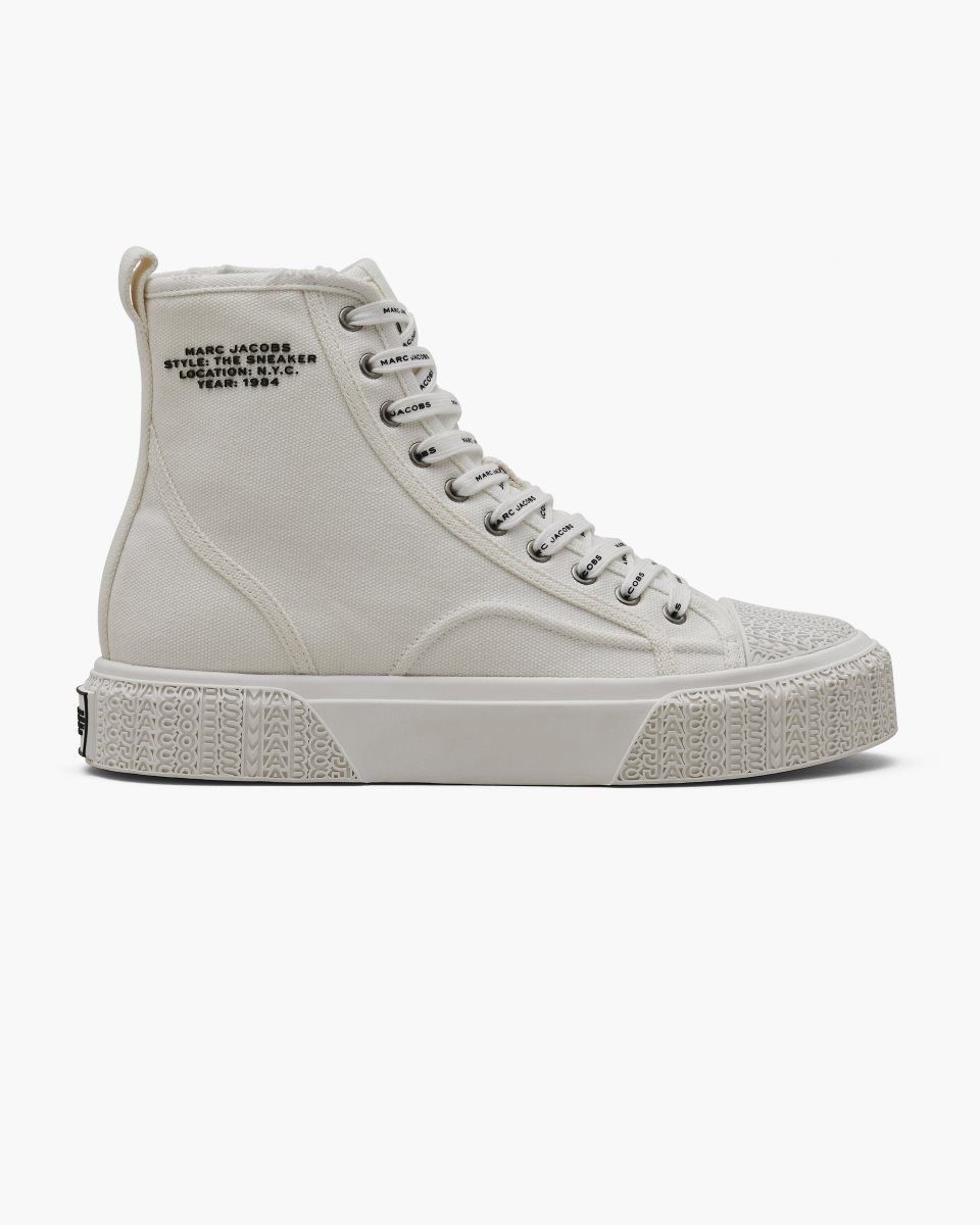 Basket Marc Jacobs The High Top Sneaker Femme Blanche | 768JWDHAI