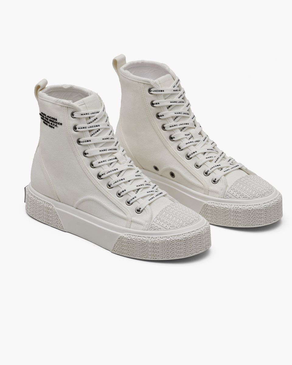 Basket Marc Jacobs The High Top Sneaker Femme Blanche | 768JWDHAI