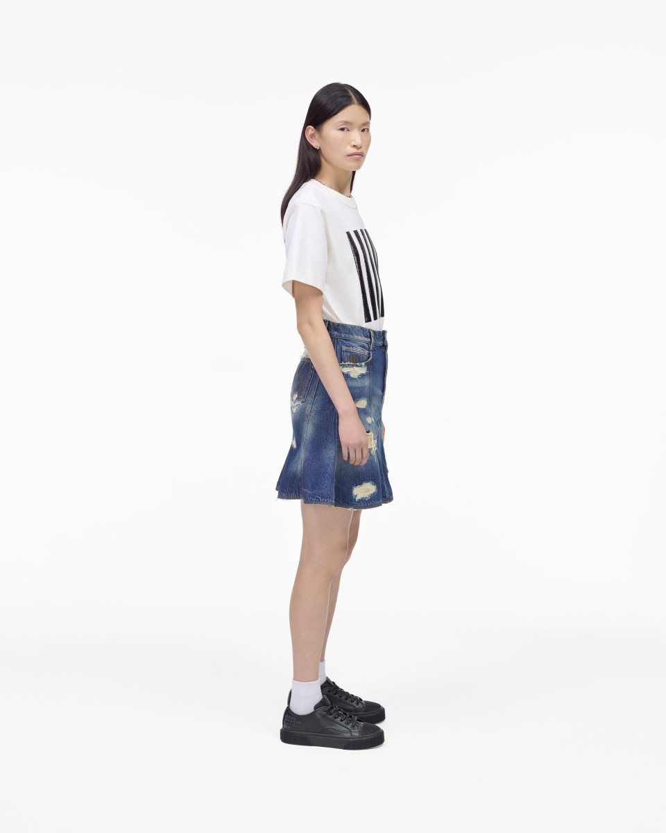 Basket Marc Jacobs The Leather Sneaker Femme Noir | 480XJFHKN