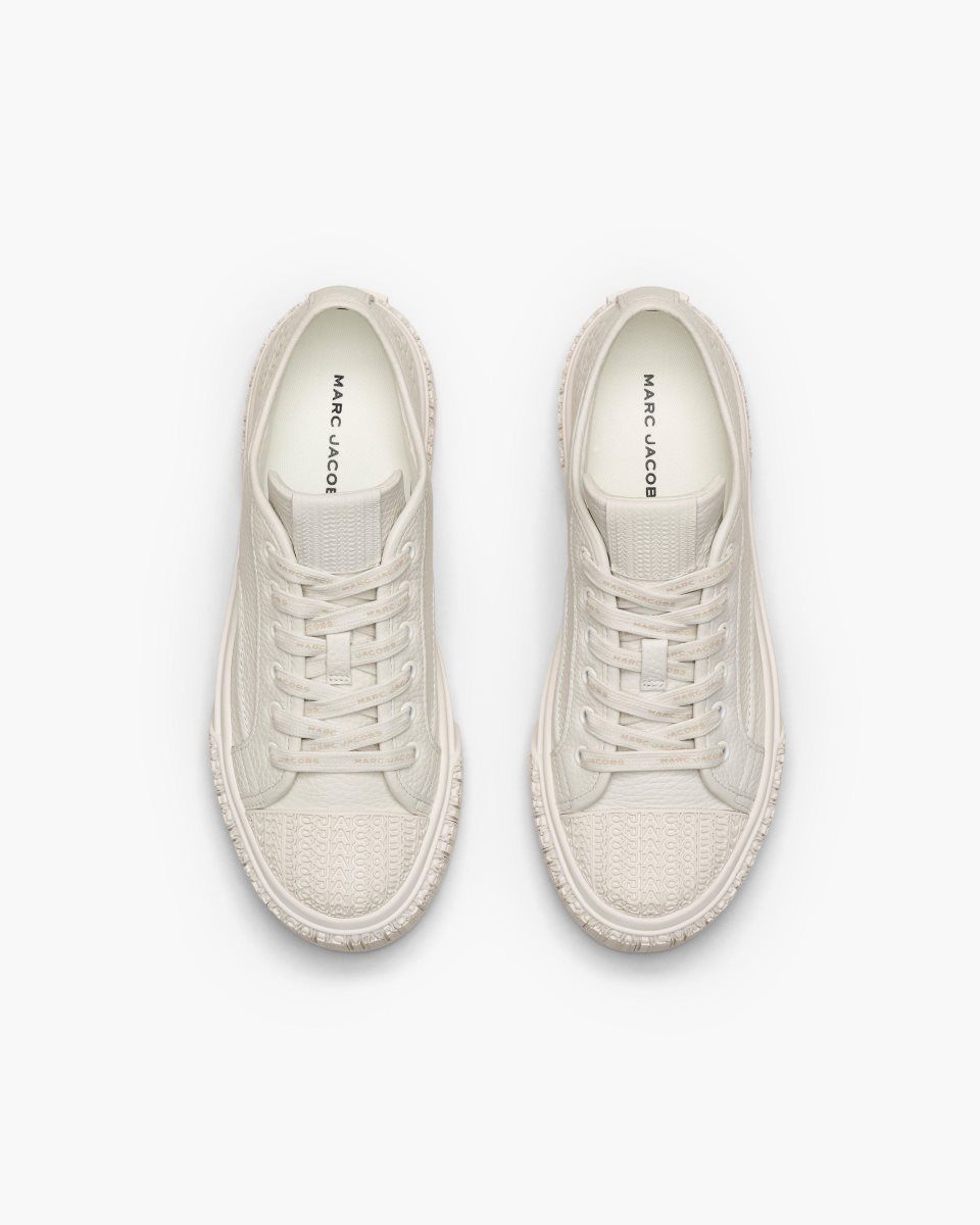 Basket Marc Jacobs The Leather Sneaker Femme Blanche | 062ZHNTRC