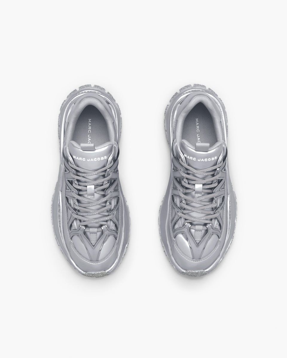 Basket Marc Jacobs The Metallic Lazy Hiker Femme Argent | 938JLCSDB