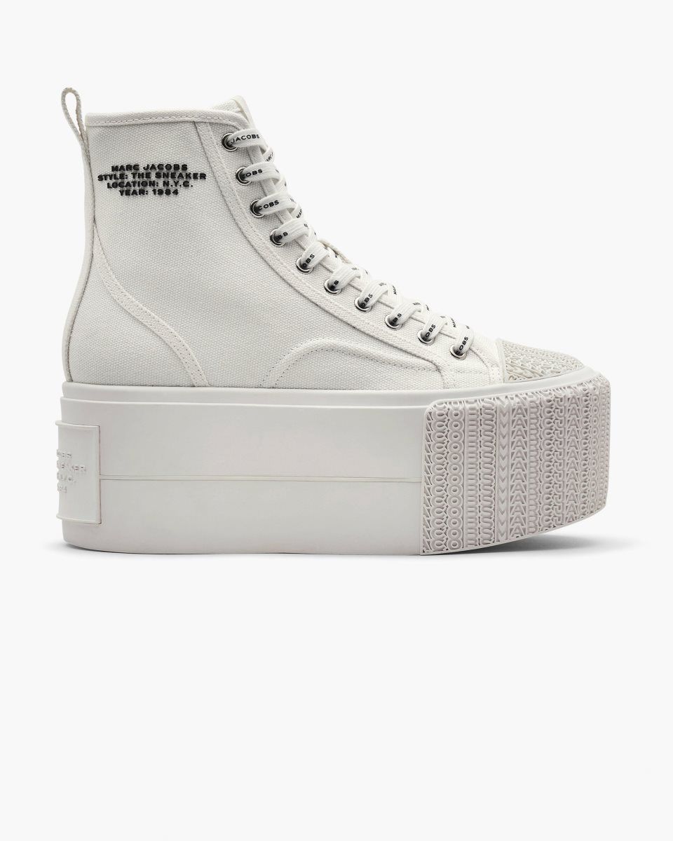 Basket Marc Jacobs The Platform High Top Sneaker Femme Blanche | 318USZOWG
