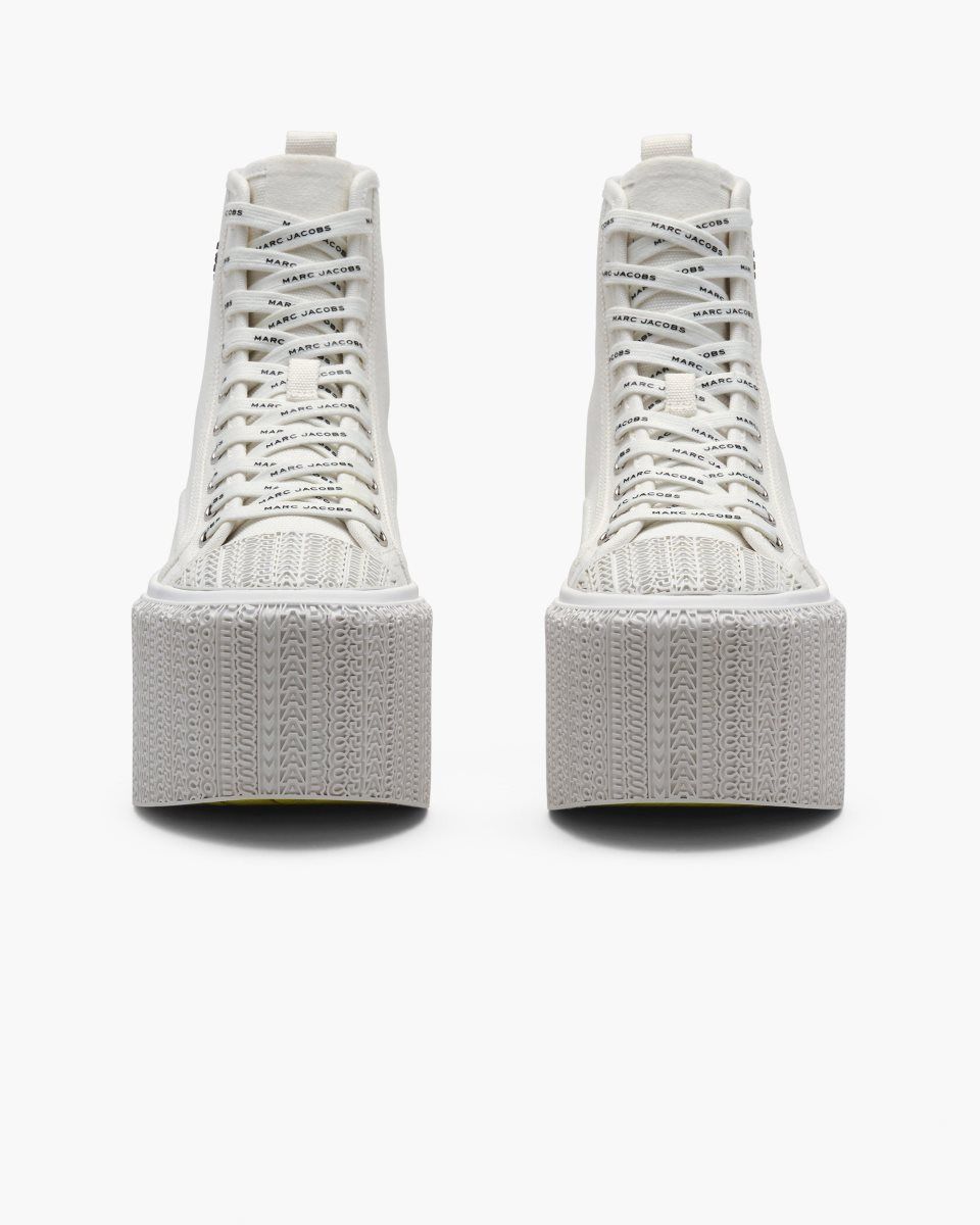Basket Marc Jacobs The Platform High Top Sneaker Femme Blanche | 318USZOWG