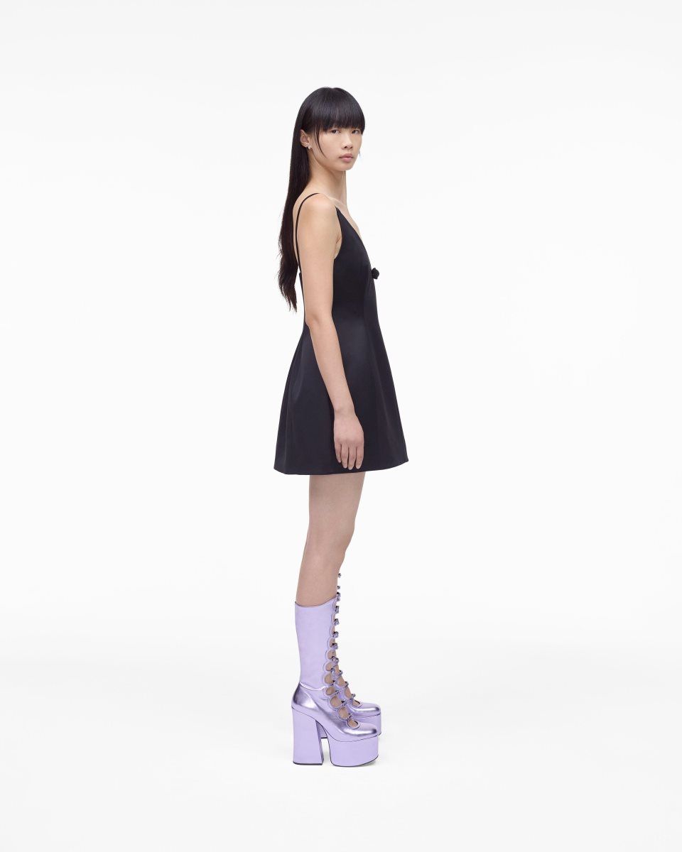 Botte Marc Jacobs The Metallic Kiki Knee High Boot Femme Violette | 019ICJBWX