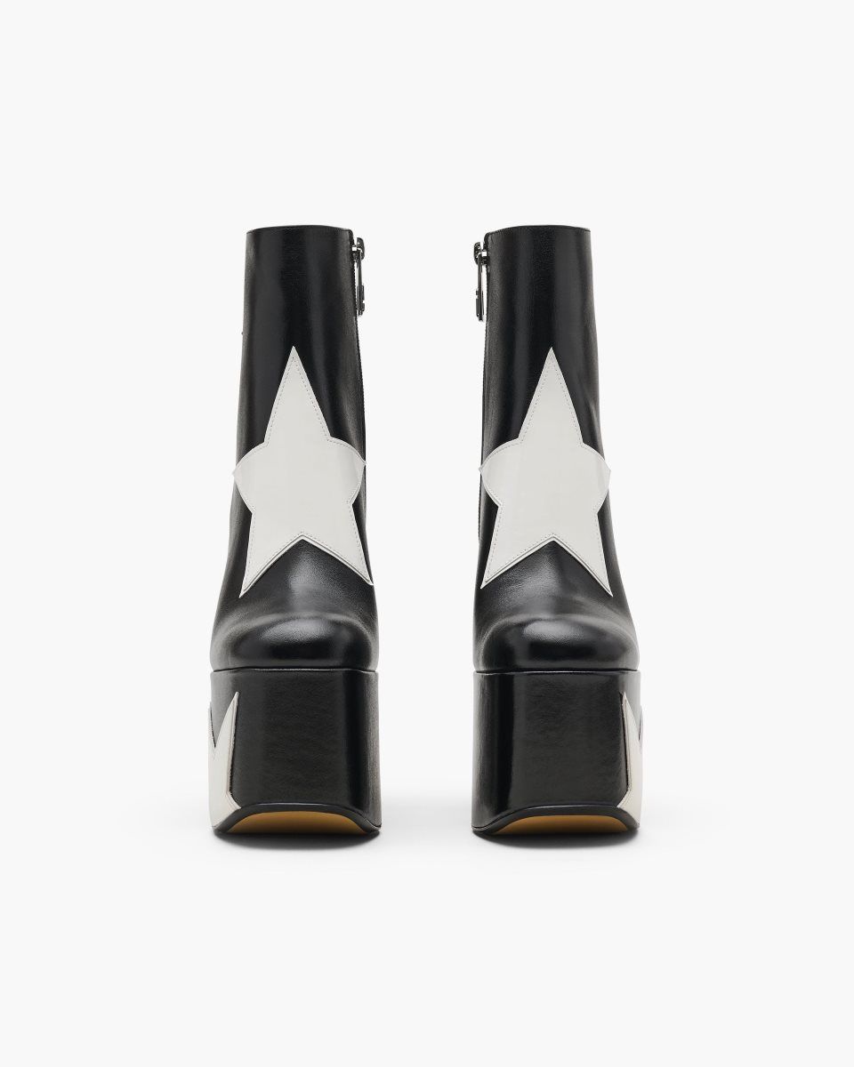 Botte Marc Jacobs The Star Patchwork Kiki Platform Boot Femme Noir | 857ZEXSQB