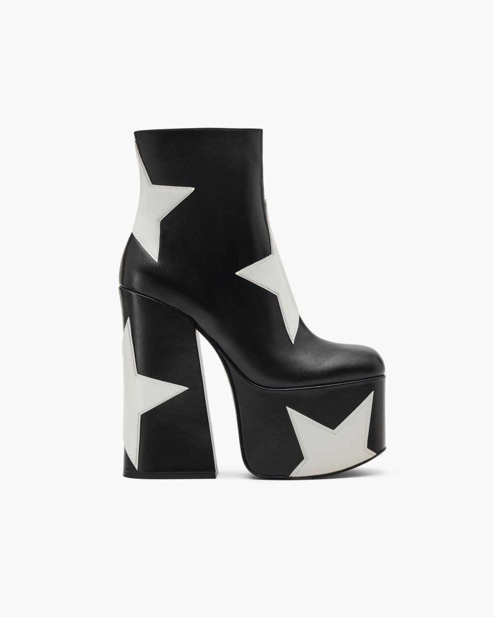 Botte Marc Jacobs The Star Patchwork Kiki Platform Boot Femme Noir | 857ZEXSQB
