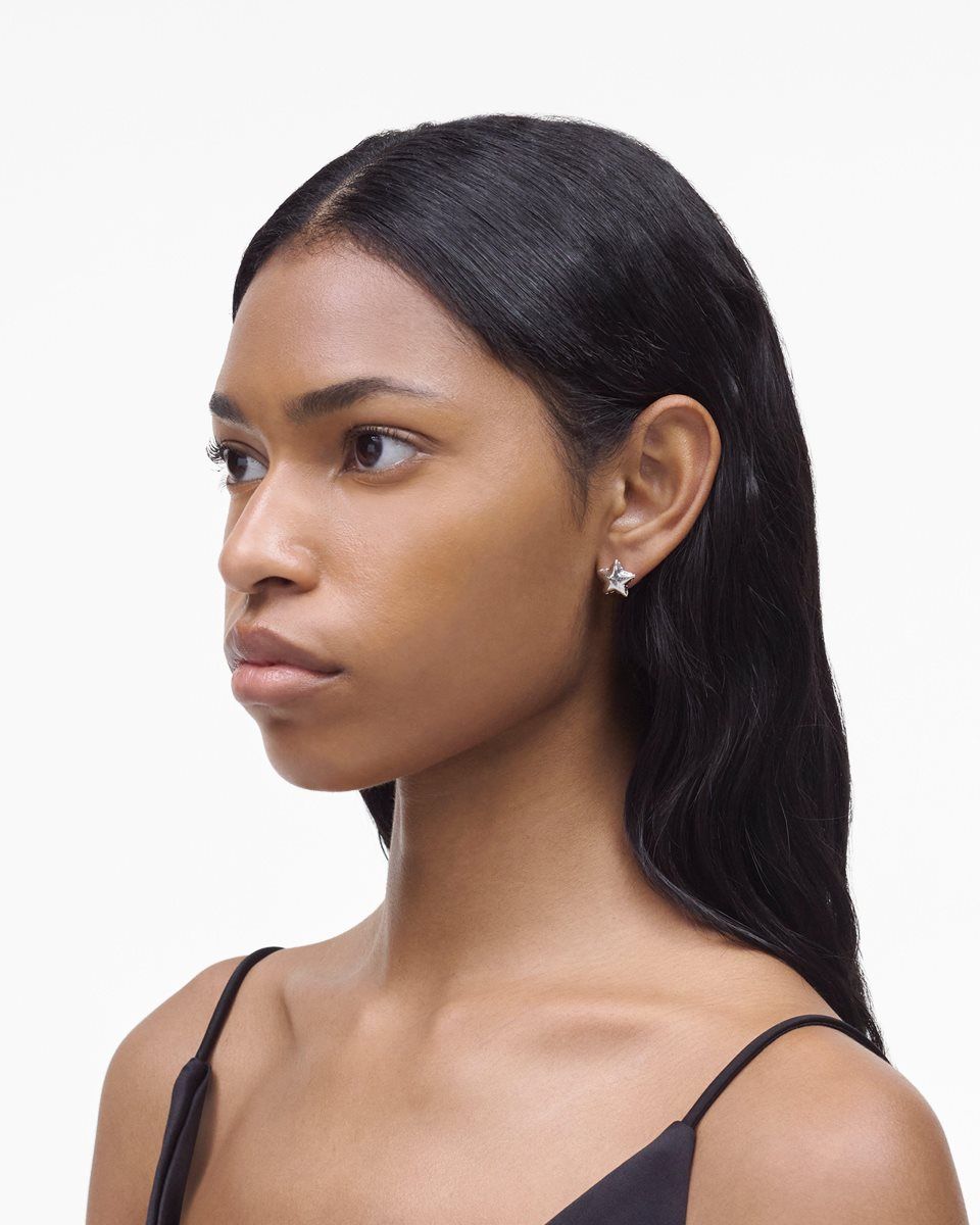 Boucles d'Oreilles Marc Jacobs Balloon Star Earrings Femme Argent Clair | 690BGWNOI