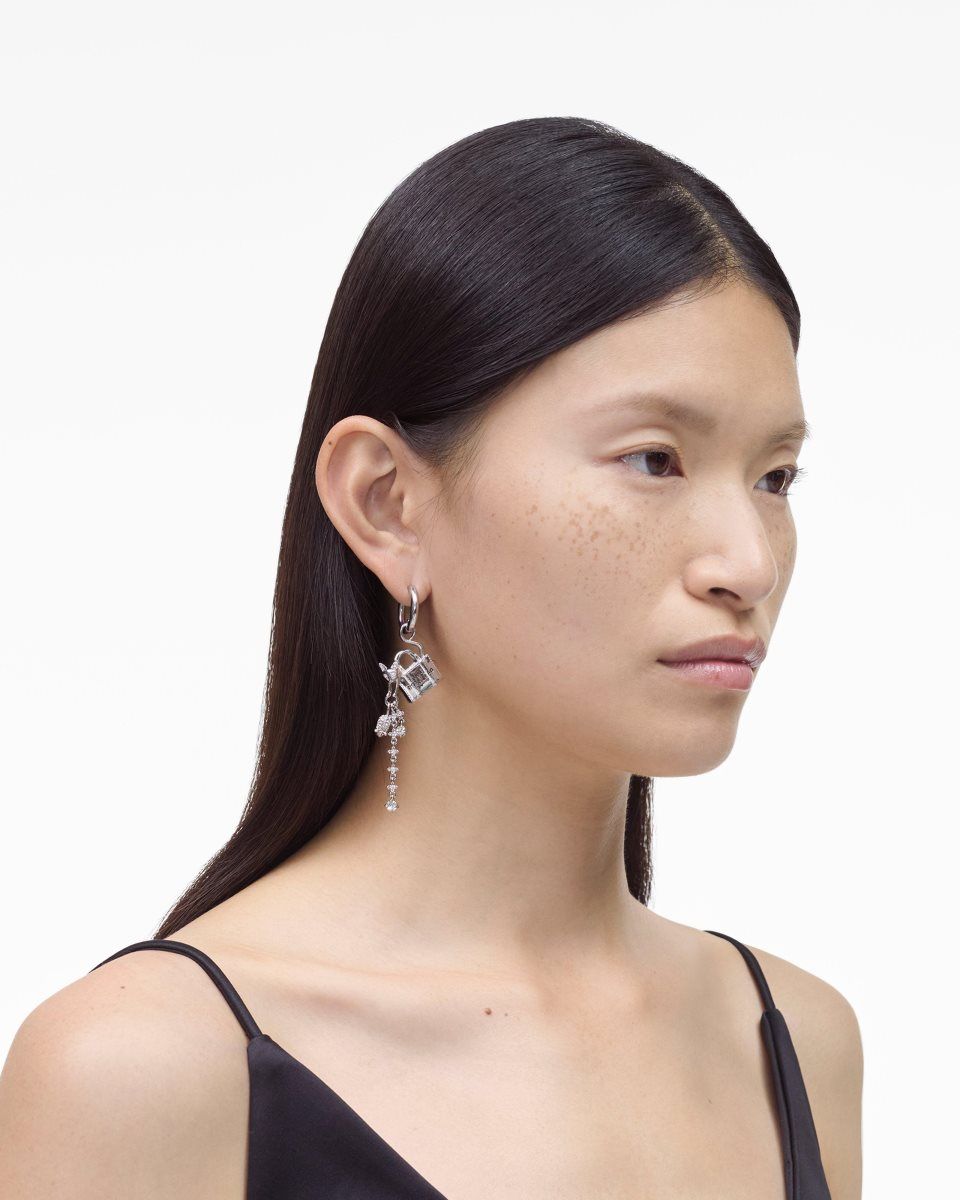 Boucles d'Oreilles Marc Jacobs Cats Out Of The Bag Earrings Femme Argent | 751XEBFCD