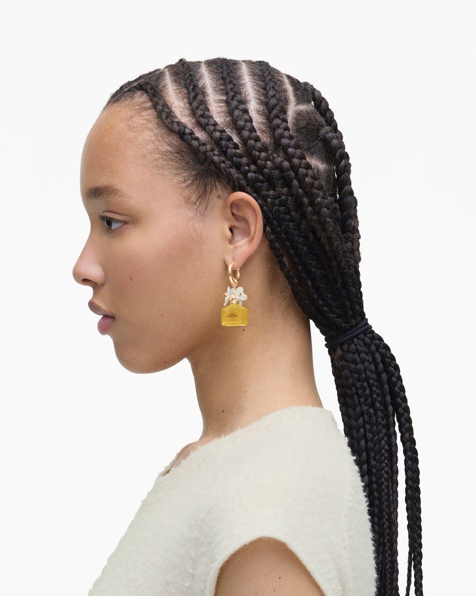 Boucles d'Oreilles Marc Jacobs Mini Icon Daisy Earrings Femme Doré Jaune Multicolore | 468MVAPEQ
