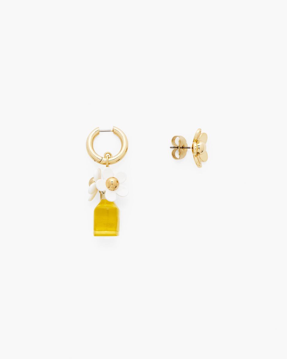 Boucles d'Oreilles Marc Jacobs Mini Icon Daisy Earrings Femme Doré Jaune Multicolore | 468MVAPEQ