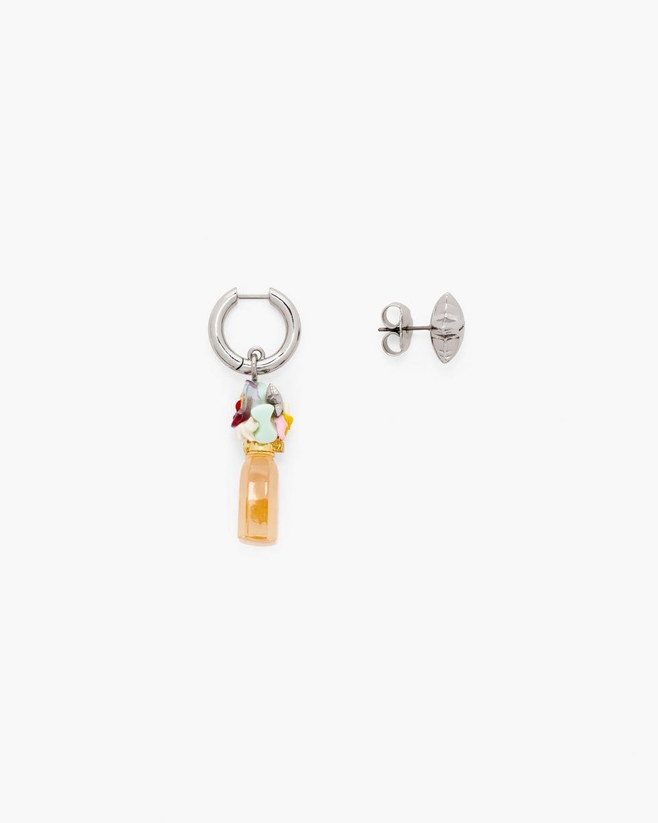Boucles d'Oreilles Marc Jacobs Mini Icon Perfect Earrings Femme Argent Rose Multicolore | 541AUPTNX