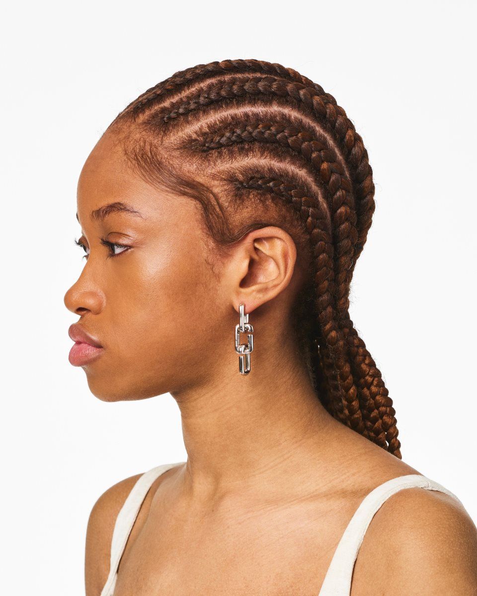 Boucles d'Oreilles Marc Jacobs The J Marc Chain Link Earrings Femme Argent | 184NPSLKB