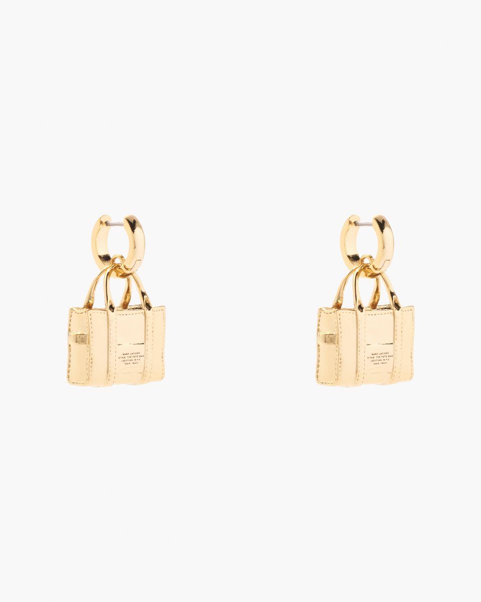 Boucles d'Oreilles Marc Jacobs The Tote Bag Earrings Femme Doré Clair | 520IWCZYH