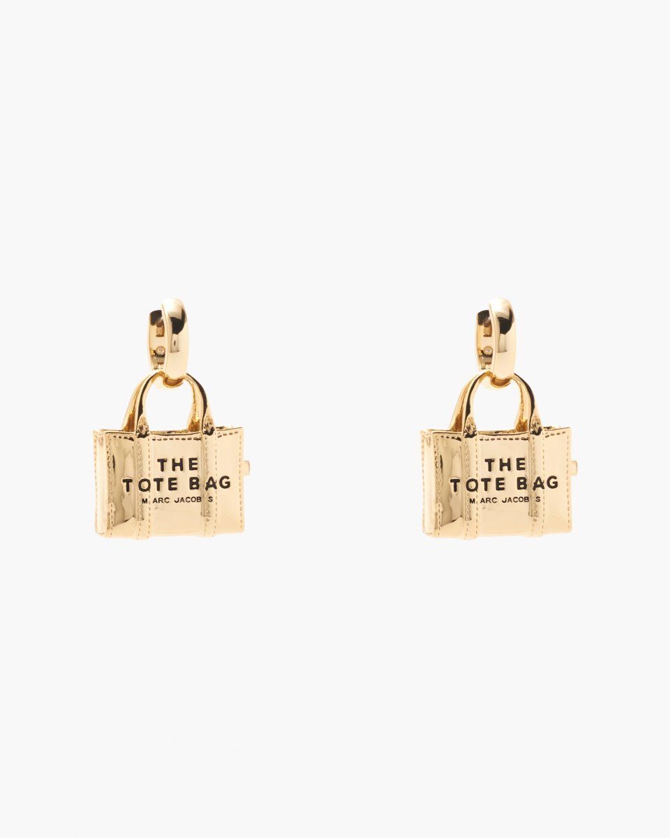Boucles d\'Oreilles Marc Jacobs The Tote Bag Earrings Femme Doré Clair | 520IWCZYH