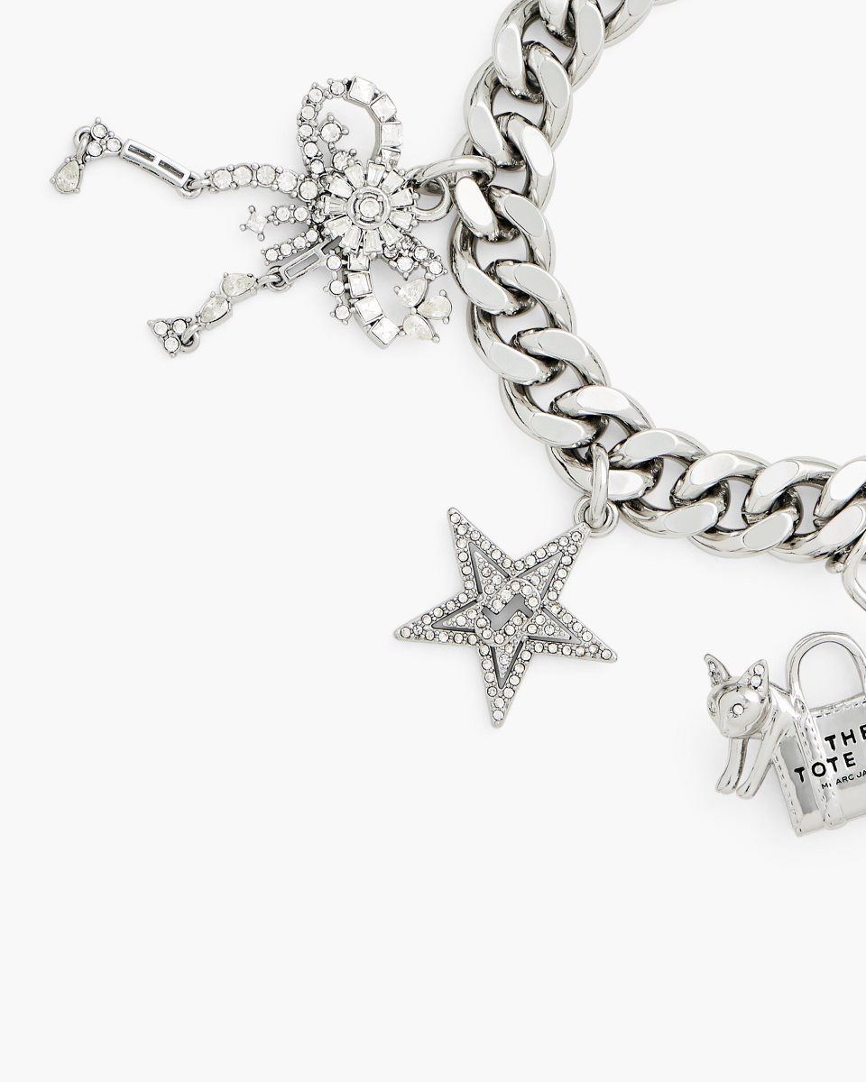 Bracelets Marc Jacobs Cats Out Of The Bag Charm Bracelet Femme Argent | 823KHGJXM