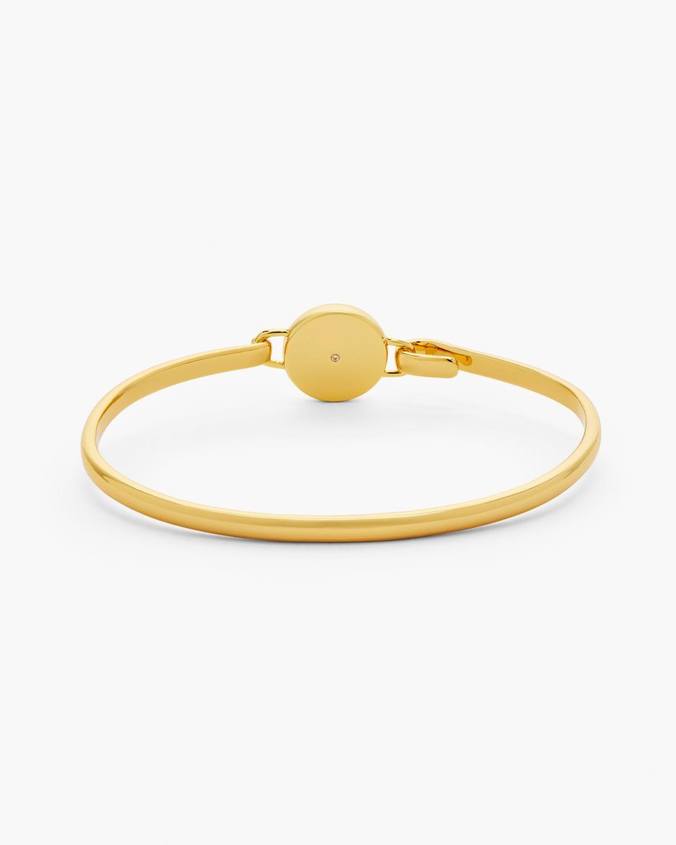 Bracelets Marc Jacobs The Button Hinge Bracelet Femme Doré Blanche | 275NJVUDH